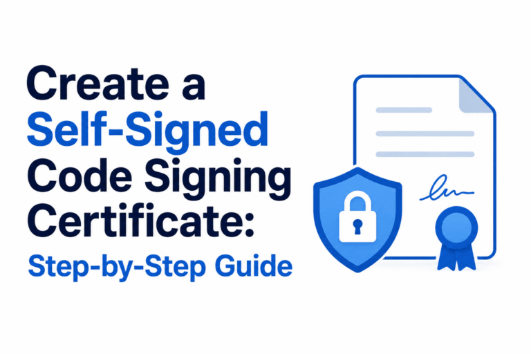 Self-Signed Code Signing Certificates
