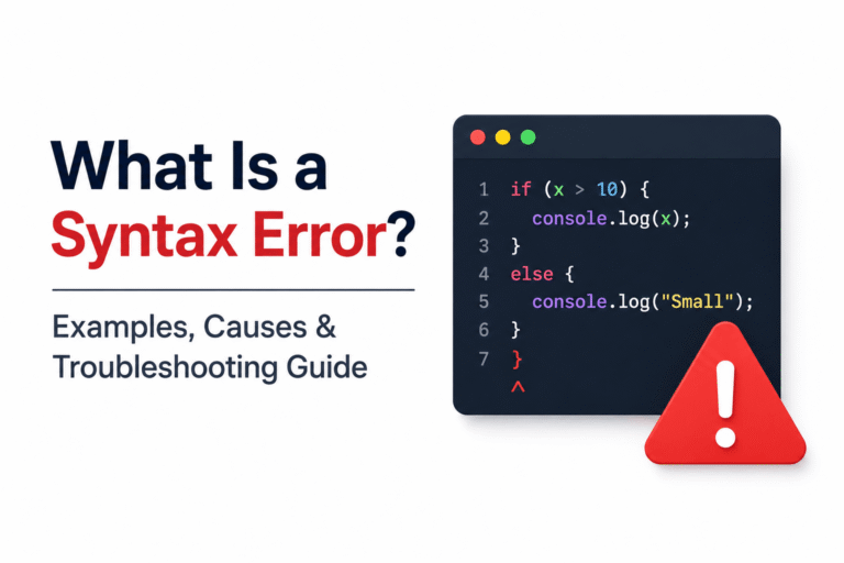 Understanding Syntax Errors