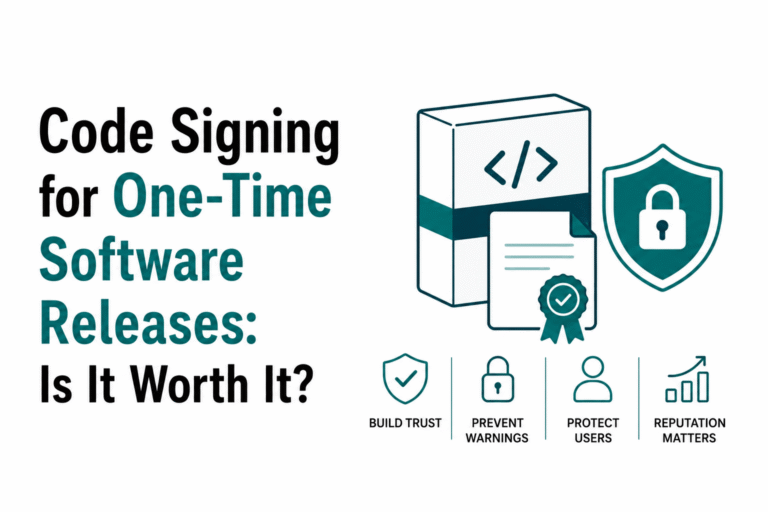 Code Signing for One-Time Software Releases